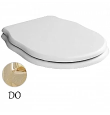 Сиденье для унитаза с микролифтом белый/золото Artceram Hermitage HEA005 01 73