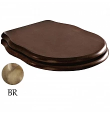 Сиденье для унитаза с микролифтом орех/бронза Artceram Hermitage HEA004 72
