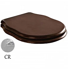 Сиденье для унитаза с микролифтом орех/хром Artceram Hermitage HEA004 71