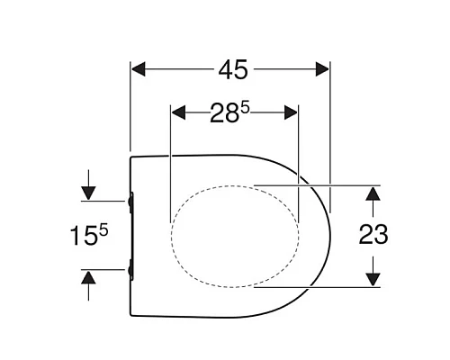 Заказать Сиденье для унитаза с микролифтом,верхнее крепление Geberit iCon 574950000 в магазине сантехники Santeh-Crystal.ru