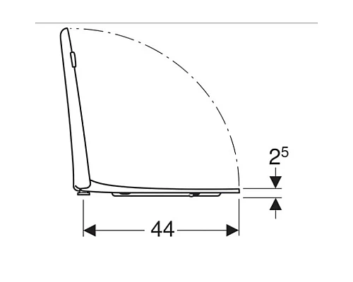 Приобрести Сиденье для унитаза,нижнее крепление Geberit Renova 572850000 в магазине сантехники Santeh-Crystal.ru