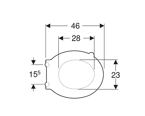Приобрести Сиденье для унитаза,нижнее крепление Geberit Renova 572850000 в магазине сантехники Santeh-Crystal.ru