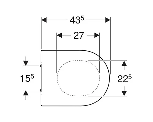 Приобрести Сиденье для унитаза, верхнее крепление Geberit Acanto 500.604.01.2 в магазине сантехники Santeh-Crystal.ru