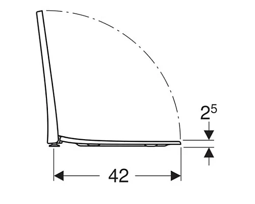 Приобрести Сиденье для унитаза, верхнее крепление Geberit Acanto 500.604.01.2 в магазине сантехники Santeh-Crystal.ru