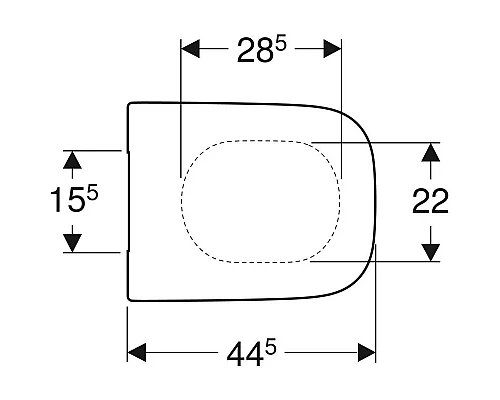Купить Сиденье для унитаза, верхнее крепление Geberit Renova Plan 500.689.01.1 в магазине сантехники Santeh-Crystal.ru