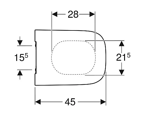 Заказать Сиденье для унитаза с микролифтом, верхнее крепление Geberit Smyle Square 500.688.01.1 в магазине сантехники Santeh-Crystal.ru