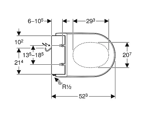 Заказать Электронная крышка-биде для унитаза с микролифтом Geberit AquaClean Tuma Classic 146.074.11.1 в магазине сантехники Santeh-Crystal.ru