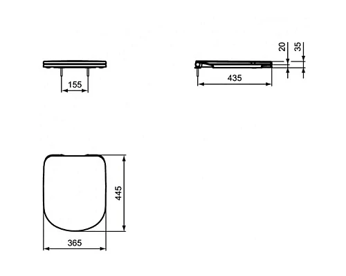 Купить Сиденье для унитаза с микролифтом Ideal Standard I.Life A T467801 в магазине сантехники Santeh-Crystal.ru