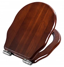 Сидение деревянное орех с механизмом Soft Close петли хром BelBagno Boheme BB115SCW-CRM