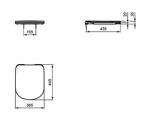 Приобрести Сиденье для унитаза с микролифтом Ideal Standard Tempo T679401 в магазине сантехники Santeh-Crystal.ru