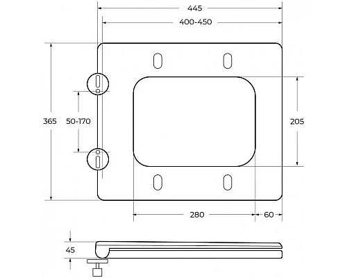 Заказать Сиденье для унитаза с микролифтом Cezares Cadro CZR-4823-SC в магазине сантехники Santeh-Crystal.ru