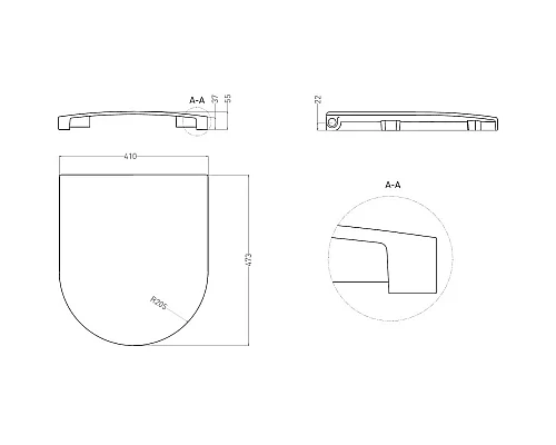Приобрести Крышка для унитаза с микролифтом Salini S-Stone Gemelli 260221M в магазине сантехники Santeh-Crystal.ru