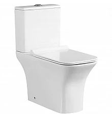 Унитаз-компакт безободковый с сиденьем микролифт SantiLine SL-5023