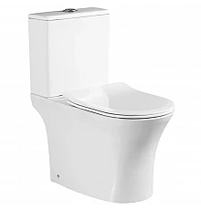 Унитаз-компакт безободковый с сиденьем микролифт SantiLine SL-5022