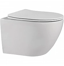 Подвесной безободковый унитаз с сиденьем микролифт Abber Bequem AC1100MW