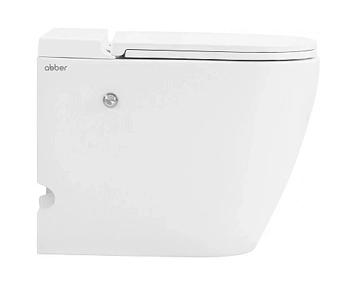 Заказать Напольный унитаз с сиденьем микролифт с импульсным смывом Abber Bequem AC1115P в магазине сантехники Santeh-Crystal.ru
