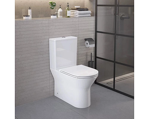 Унитаз-компакт безободковый с сиденьем микролифт Ambassador Elysium 187K19001RS