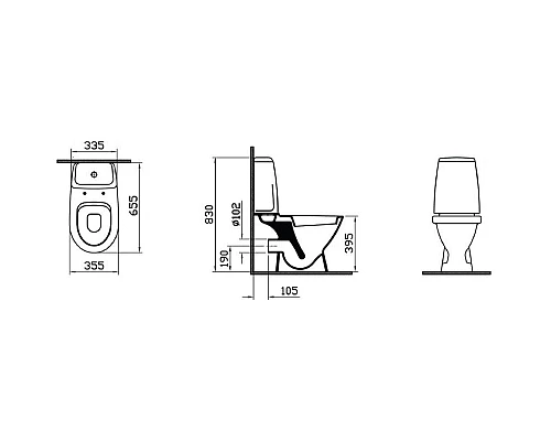Заказать Унитаз-компакт с сиденьем микролифт Vitra Grand 9763B003-7200 в магазине сантехники Santeh-Crystal.ru