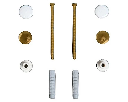 Приобрести Комплект вертикальных крепежей  для унитаза/биде с заглушками цвета бронза Simas F90br в магазине сантехники Santeh-Crystal.ru