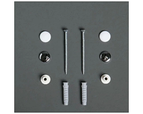 Заказать Комплект вертикальных крепежей для унитаза/биде с колпачками цвета хром и белый Simas F90cr/bi в магазине сантехники Santeh-Crystal.ru