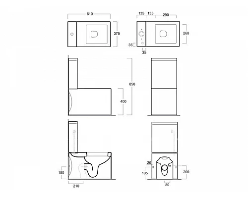 Приобрести Чаша напольного унитаза Simas Frozen FZ07bi в магазине сантехники Santeh-Crystal.ru