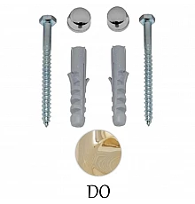 Комплект вертикальных крепежей для унитаза/биде с заглушками цвета золото Kerasan Retro 760391gold