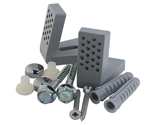 Заказать Комплект горизонтальных крепежей для унитаза/биде с колпачками хром Kerasan 761490 в магазине сантехники Santeh-Crystal.ru