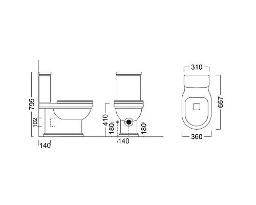 Приобрести Чаша напольного унитаза Kerama Marazzi Pompei PO.wc.01 в магазине сантехники Santeh-Crystal.ru