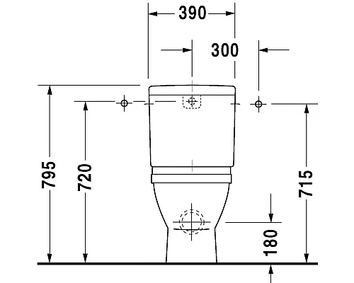 Купить Чаша напольного унитаза Duravit Starck 3 0128090000 в магазине сантехники Santeh-Crystal.ru