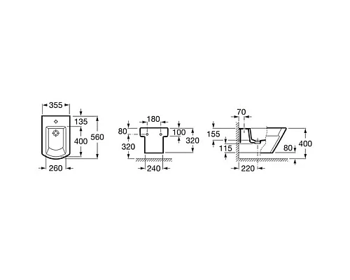 Купить Подвесное биде Roca Hall 35762K000 в магазине сантехники Santeh-Crystal.ru
