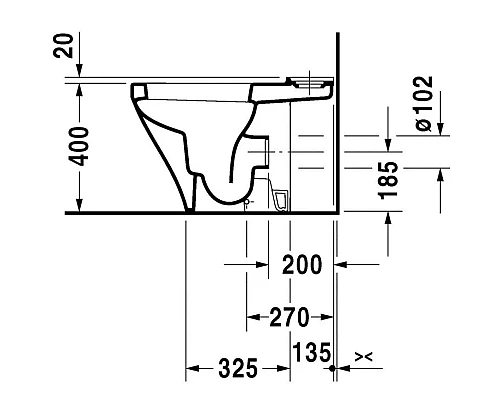 Купить Чаша напольного унитаза Duravit DuraStyle 2162090000 в магазине сантехники Santeh-Crystal.ru