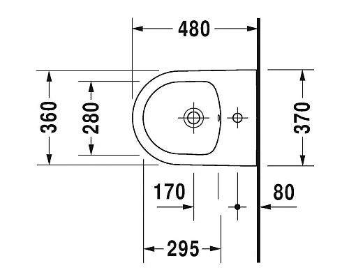 Приобрести Подвесное биде Duravit ME by Starck 2290150000 в магазине сантехники Santeh-Crystal.ru