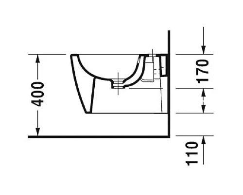 Приобрести Подвесное биде Duravit ME by Starck 2290150000 в магазине сантехники Santeh-Crystal.ru