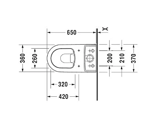 Купить Чаша напольного унитаза Duravit ME by Starck 2172090000 в магазине сантехники Santeh-Crystal.ru