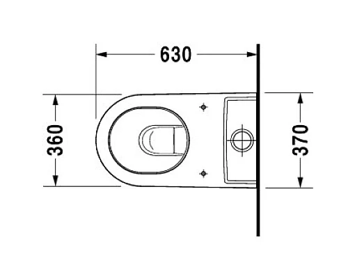Заказать Чаша напольного унитаза Duravit Starck 2 2145090000 в магазине сантехники Santeh-Crystal.ru