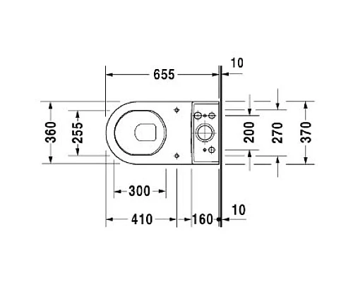 Купить Чаша напольного унитаза Duravit Starck 3 0126010000 в магазине сантехники Santeh-Crystal.ru