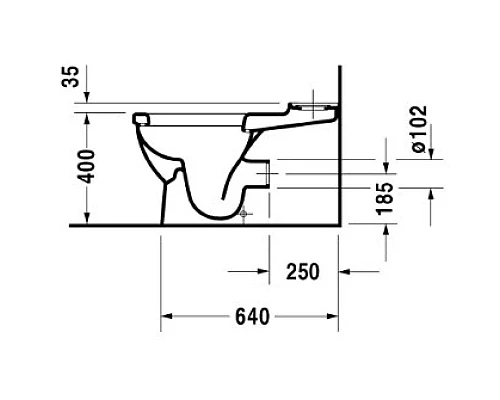 Купить Чаша напольного унитаза Duravit Starck 3 2104090000 в магазине сантехники Santeh-Crystal.ru