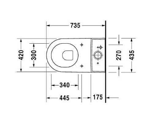 Купить Чаша напольного унитаза Duravit Starck 3 2104090000 в магазине сантехники Santeh-Crystal.ru