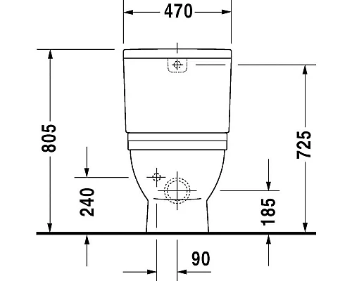 Купить Чаша напольного унитаза Duravit Starck 3 2104090000 в магазине сантехники Santeh-Crystal.ru