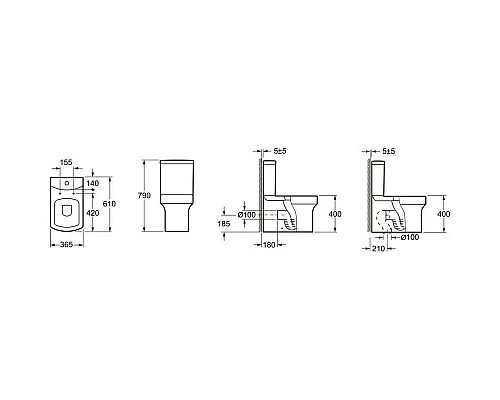 Купить Унитаз-компакт с сиденьем микролифт Grossman Status GR-N3010 в магазине сантехники Santeh-Crystal.ru