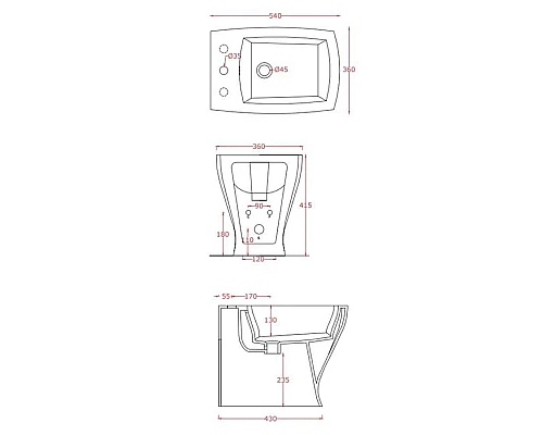 Купить Биде напольное Artceram Jazz JZB002 03 00 nerox1 в магазине сантехники Santeh-Crystal.ru