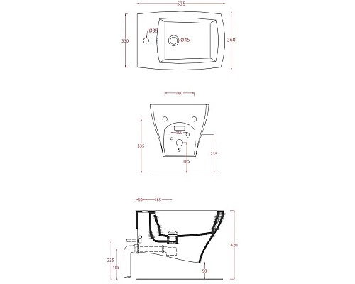 Приобрести Подвесное биде Artceram Jazz JZB001 05 00 bi mattx1 в магазине сантехники Santeh-Crystal.ru