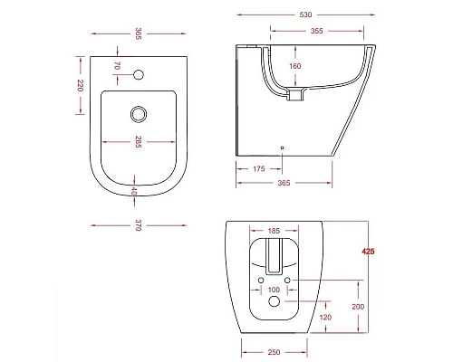 Приобрести Биде напольное Artceram Faster FSB002 01 00 bix1 в магазине сантехники Santeh-Crystal.ru