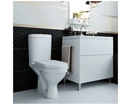 Приобрести Унитаз-компакт с сиденьем микролифт Cersanit Kristal KO-KRI011-3/6-DL-w в магазине сантехники Santeh-Crystal.ru