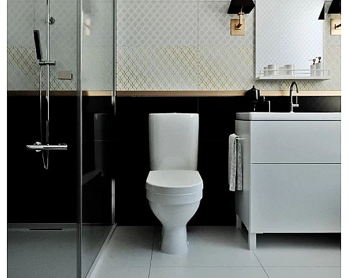 Приобрести Унитаз-компакт с сиденьем микролифт Cersanit Kristal KO-KRI011-3/6-DL-w в магазине сантехники Santeh-Crystal.ru