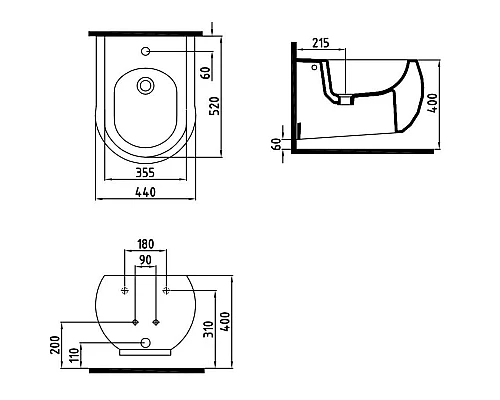 Заказать Подвесное биде Bien Flash FLBA05201VD1W3000 в магазине сантехники Santeh-Crystal.ru