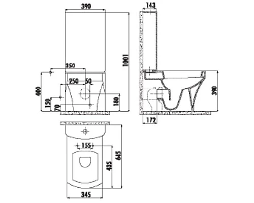 Заказать Чаша напольного унитаза Creavit Sorti SR310-11CB00E-0000 в магазине сантехники Santeh-Crystal.ru