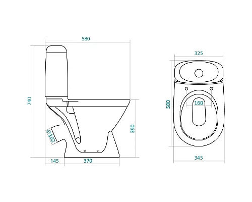 Купить Унитаз-компакт с сиденьем полипропилен Santek Римини 1.WH11.1.758 в магазине сантехники Santeh-Crystal.ru