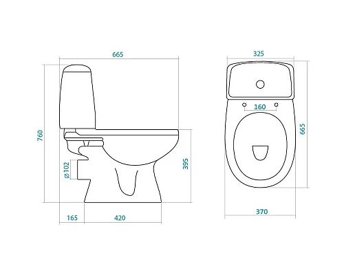 Купить Унитаз-компакт с сиденьем Santek Цезарь 1.WH30.1.745 в магазине сантехники Santeh-Crystal.ru