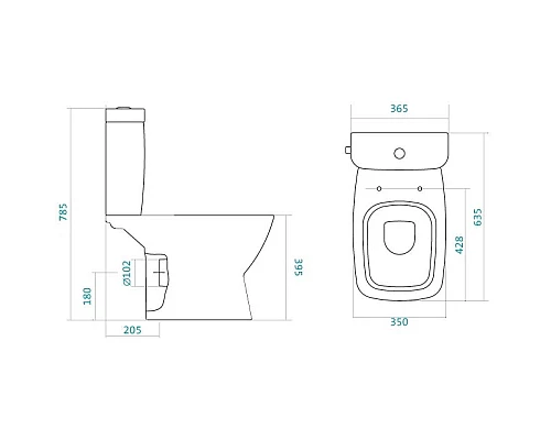 Заказать Унитаз-компакт с сиденьем микролифт Santek Нео 1.WH30.2.470 в магазине сантехники Santeh-Crystal.ru